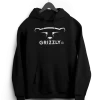 Black Grizzly Minimal Hoodie with Grizzly logo on the front