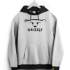 White with Black Hoodie: "APEX.LTD Hoodie in white with black detailing and Grizzly logo.