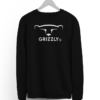 Black Grizzly Minimal Sweater with Grizzly logo on the front